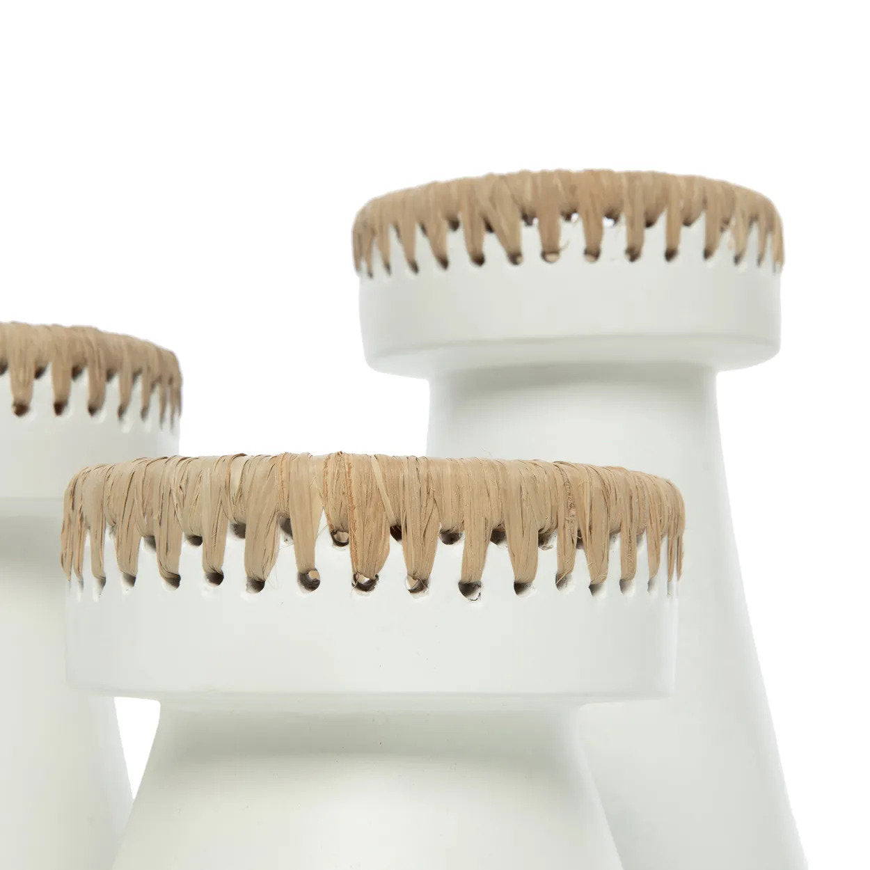 Kandelaar Keekos Raffia Naturel H12 cm - Afbeelding 7