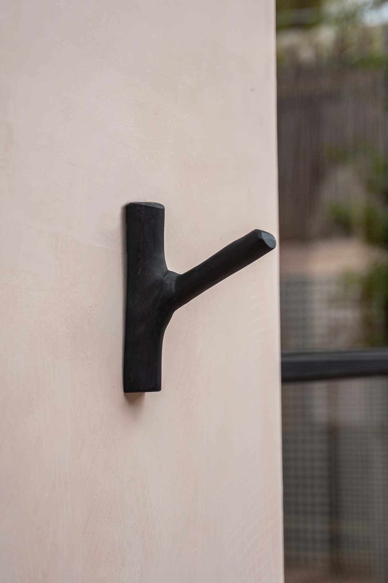 Wandhaak Slimang Teak Zwart - Afbeelding 5