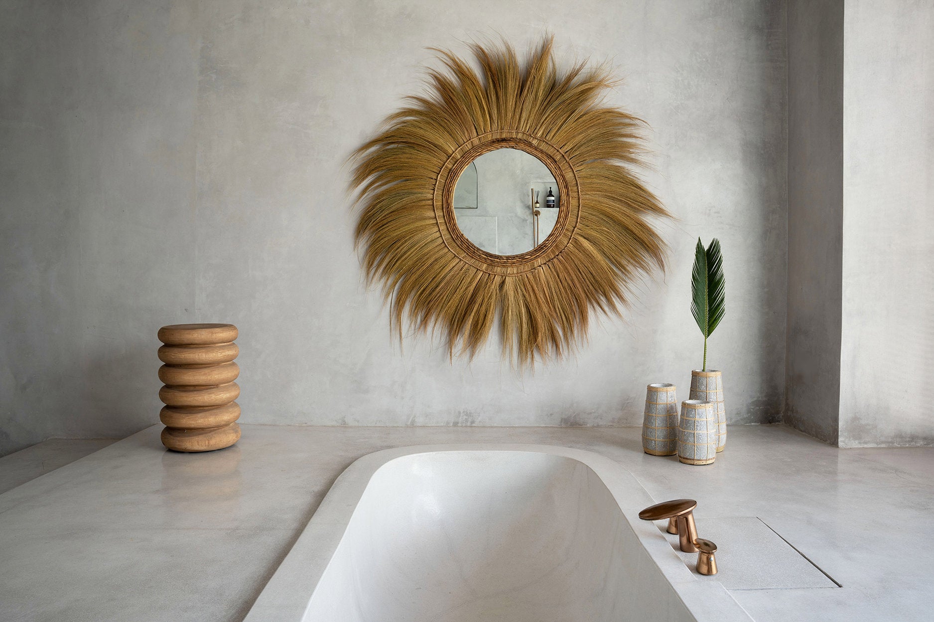 Vaas Raurrea Rotan Naturel H22 cm - Afbeelding 3