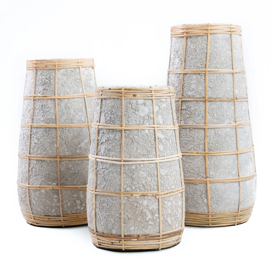 Vaas Raurrea Rotan Naturel H22 cm - Afbeelding 6