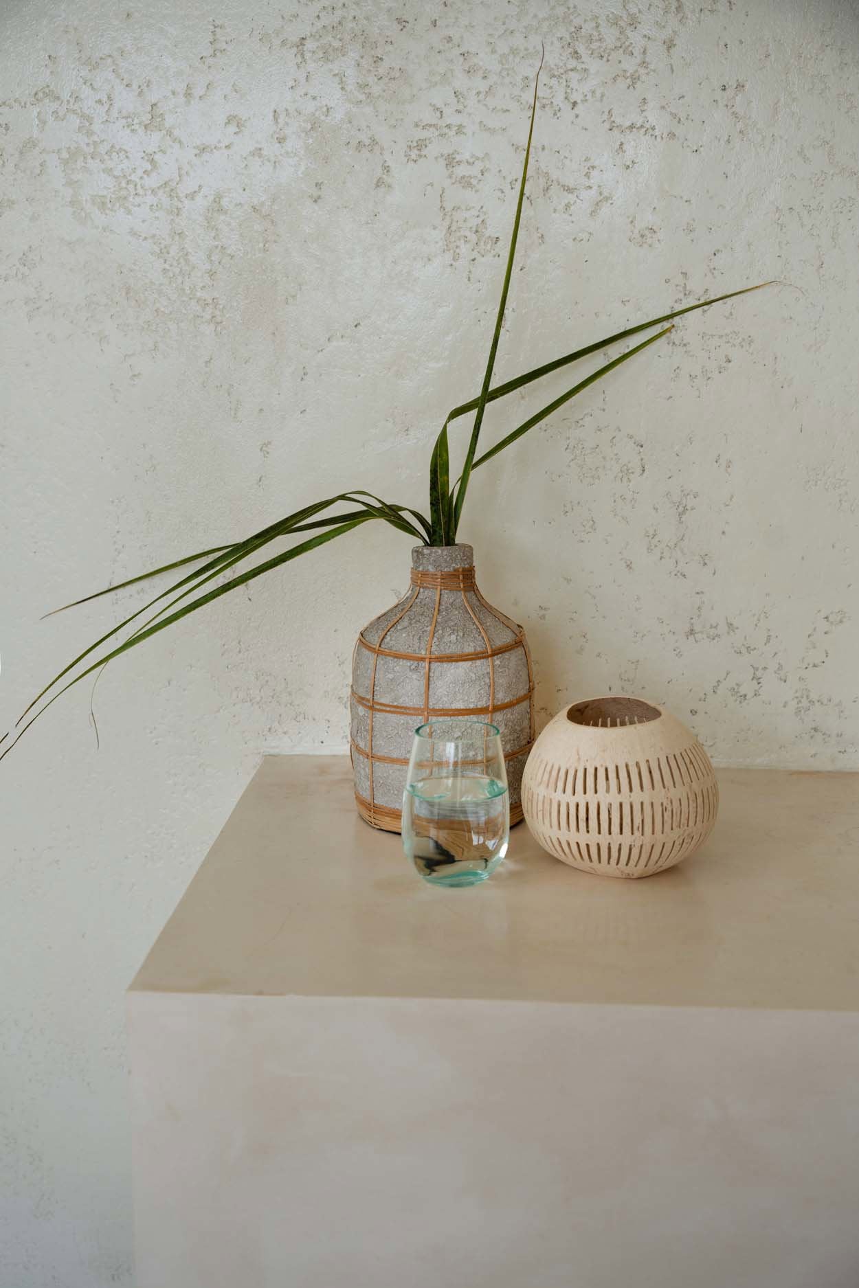 Vaas Vovun Rotan Naturel H24 cm - Afbeelding 3