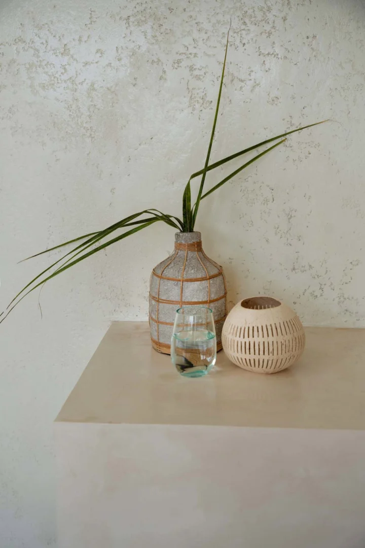 Vaas Vovun Rotan Naturel H24 cm - Afbeelding 3