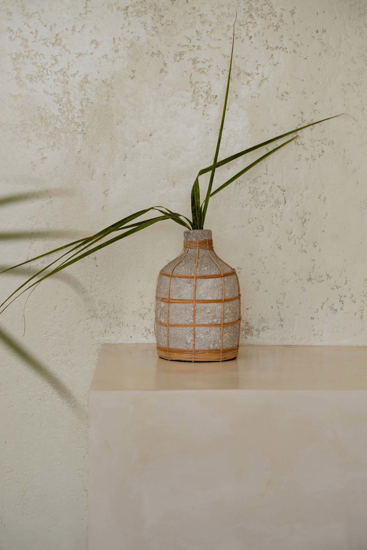 Vaas Vovun Rotan Naturel H24 cm - Afbeelding 5