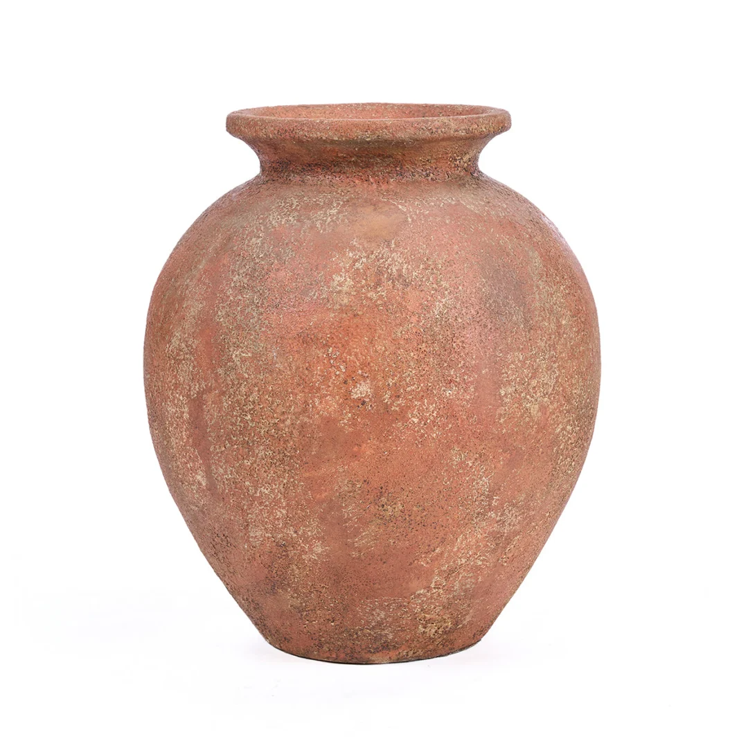 Vaas Laumik Terracotta XL met minimalistische vorm en warme, natuurlijke afwerking