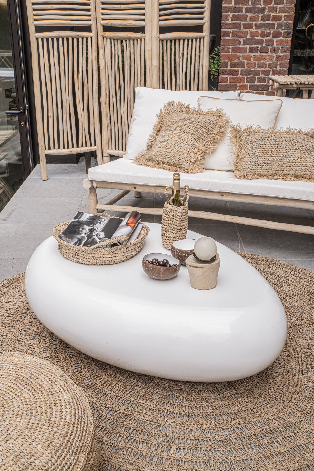 Mand Miesto Raffia Naturel - Afbeelding 3