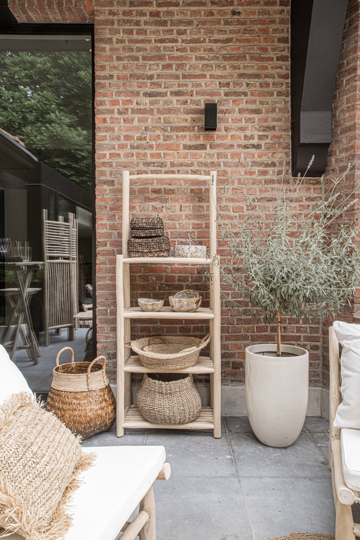 Mand Miesto Raffia Naturel - Afbeelding 4