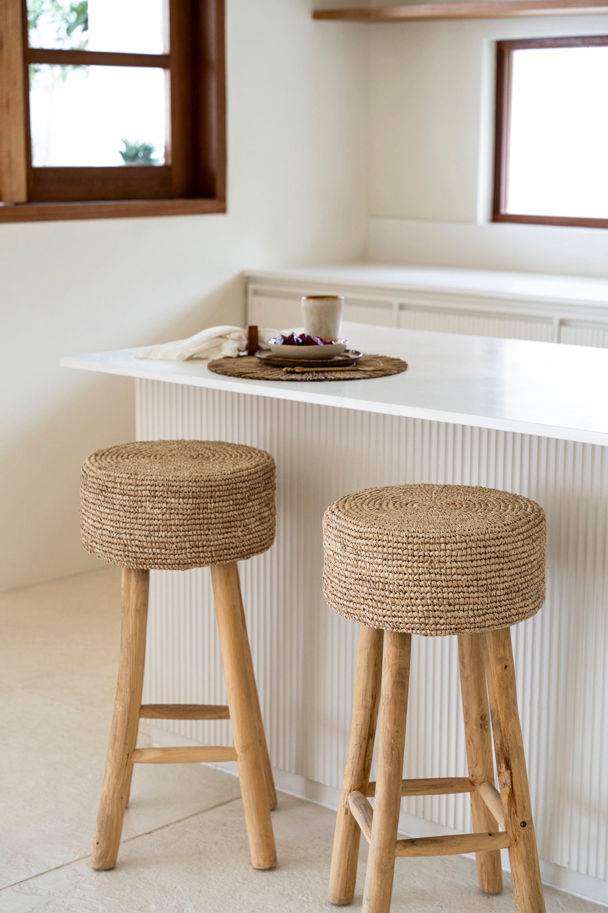 Barkruk Penang Teak Naturel - Afbeelding 4