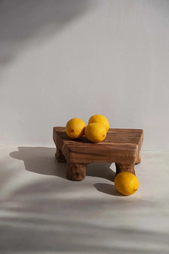 Dienblad Slaundin Teak Naturel - Afbeelding 2