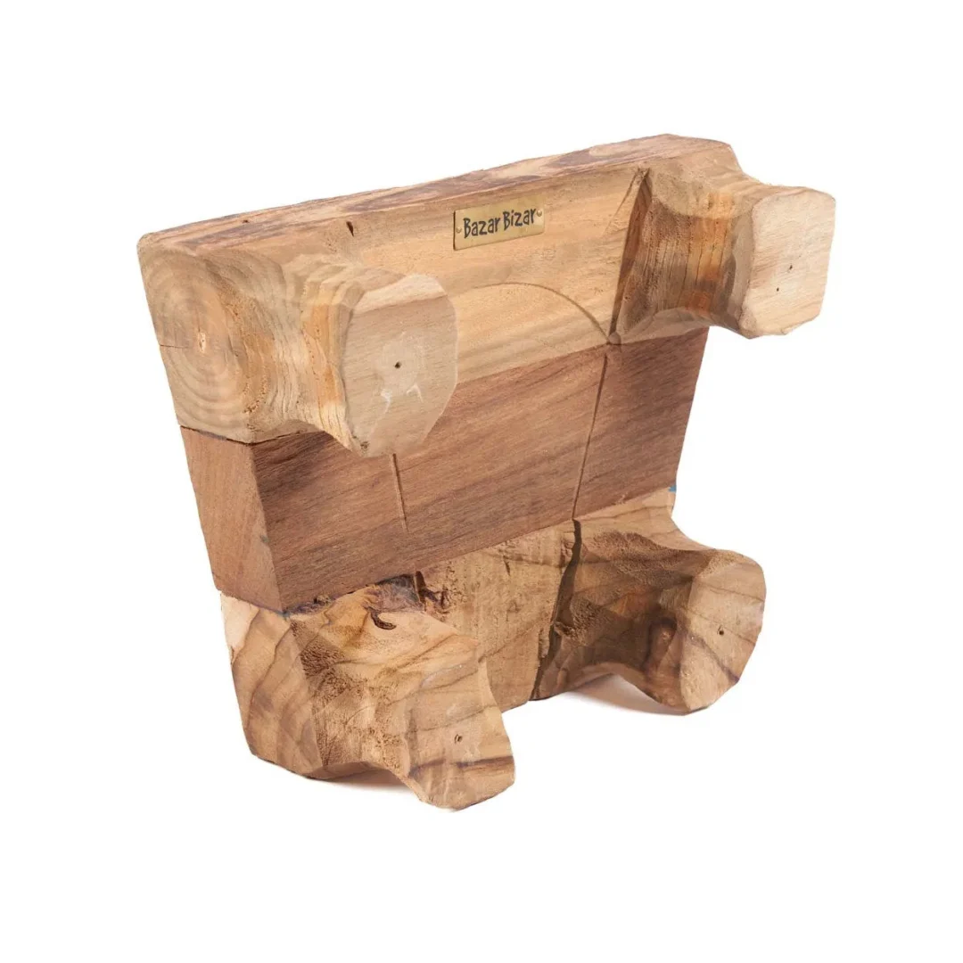 Dienblad Slaundin Teak Naturel - Afbeelding 5