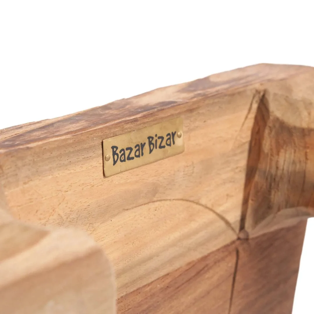 Dienblad Slaundin Teak Naturel - Afbeelding 6