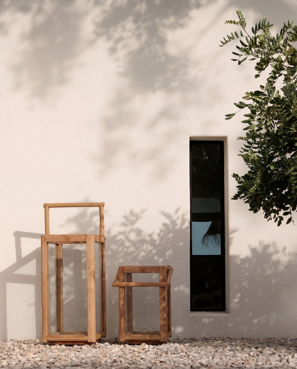 Windlicht Dormel Teak Naturel - Afbeelding 3