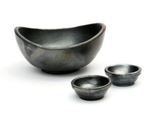 Kom Staukia Zwart - Set van 3