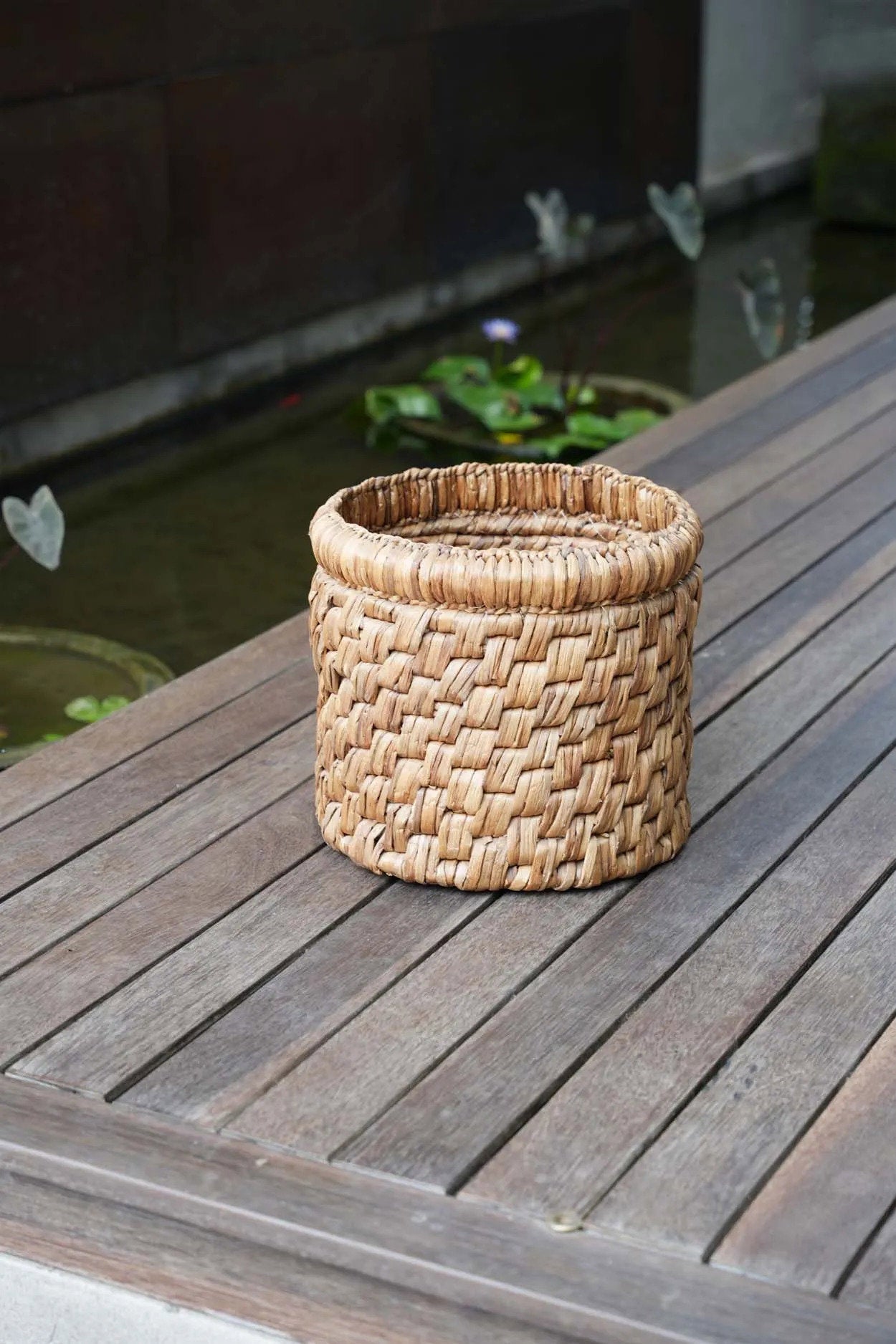 Mand Mausello Waterhyacint Naturel - Afbeelding 2