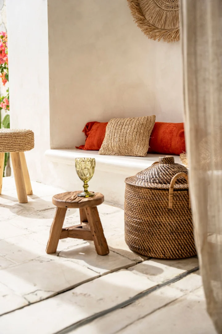 Kruk Geino Teak Naturel - Afbeelding 2