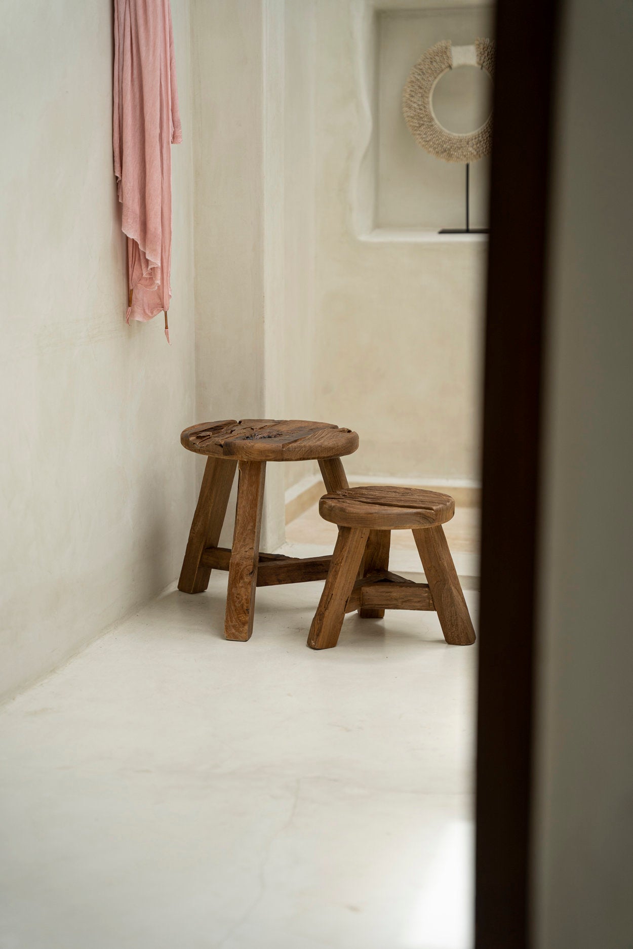 Kruk Geino Teak Naturel - Afbeelding 3