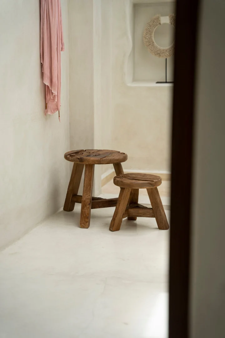 Kruk Geino Teak Naturel - Afbeelding 3