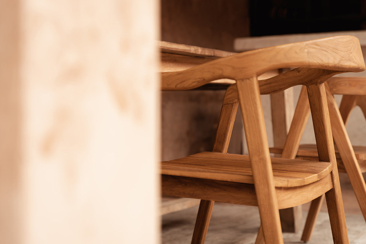 Eetkamerstoel Nemmora Teak Naturel - Afbeelding 5