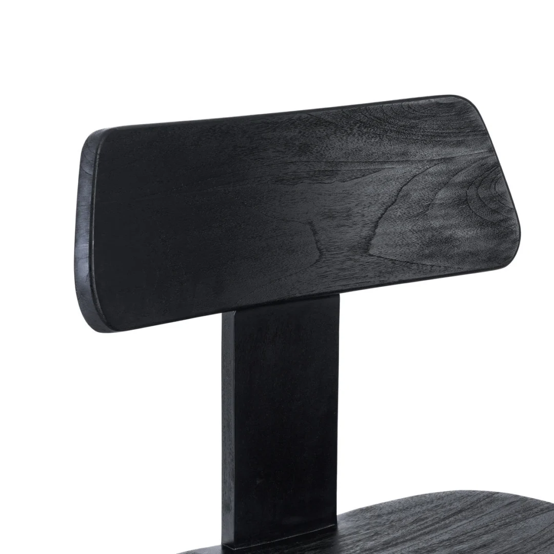 Eetkamerstoel Prenno Teak Zwart - Afbeelding 3