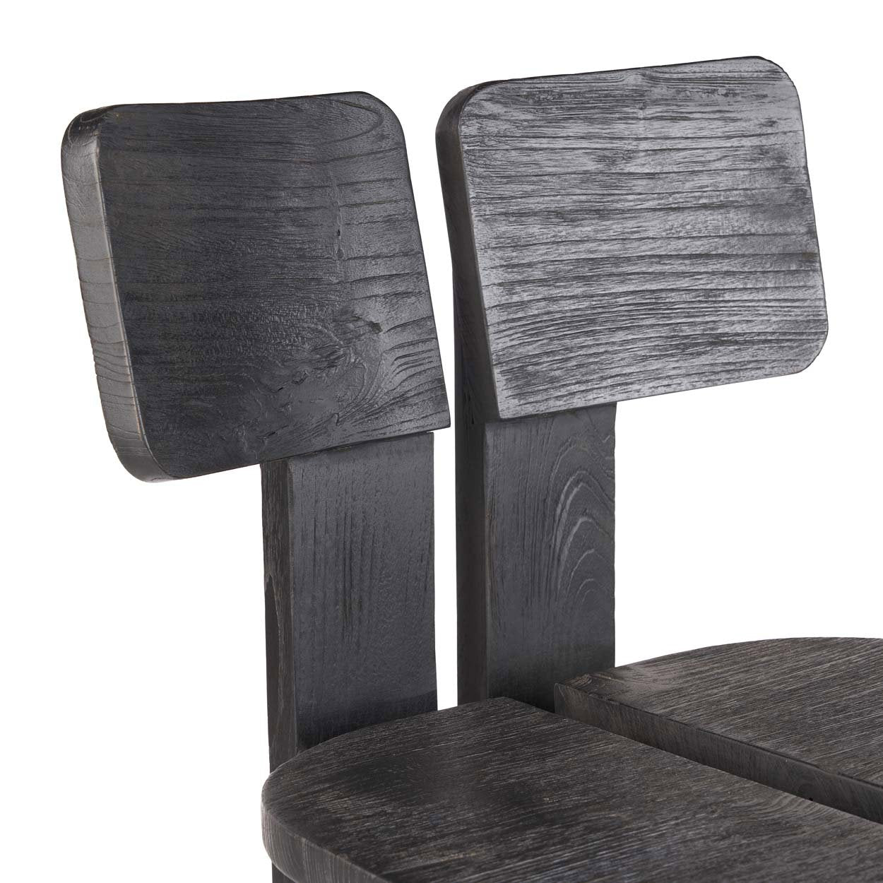 Barkruk Laulvir Teak Zwart - Afbeelding 3