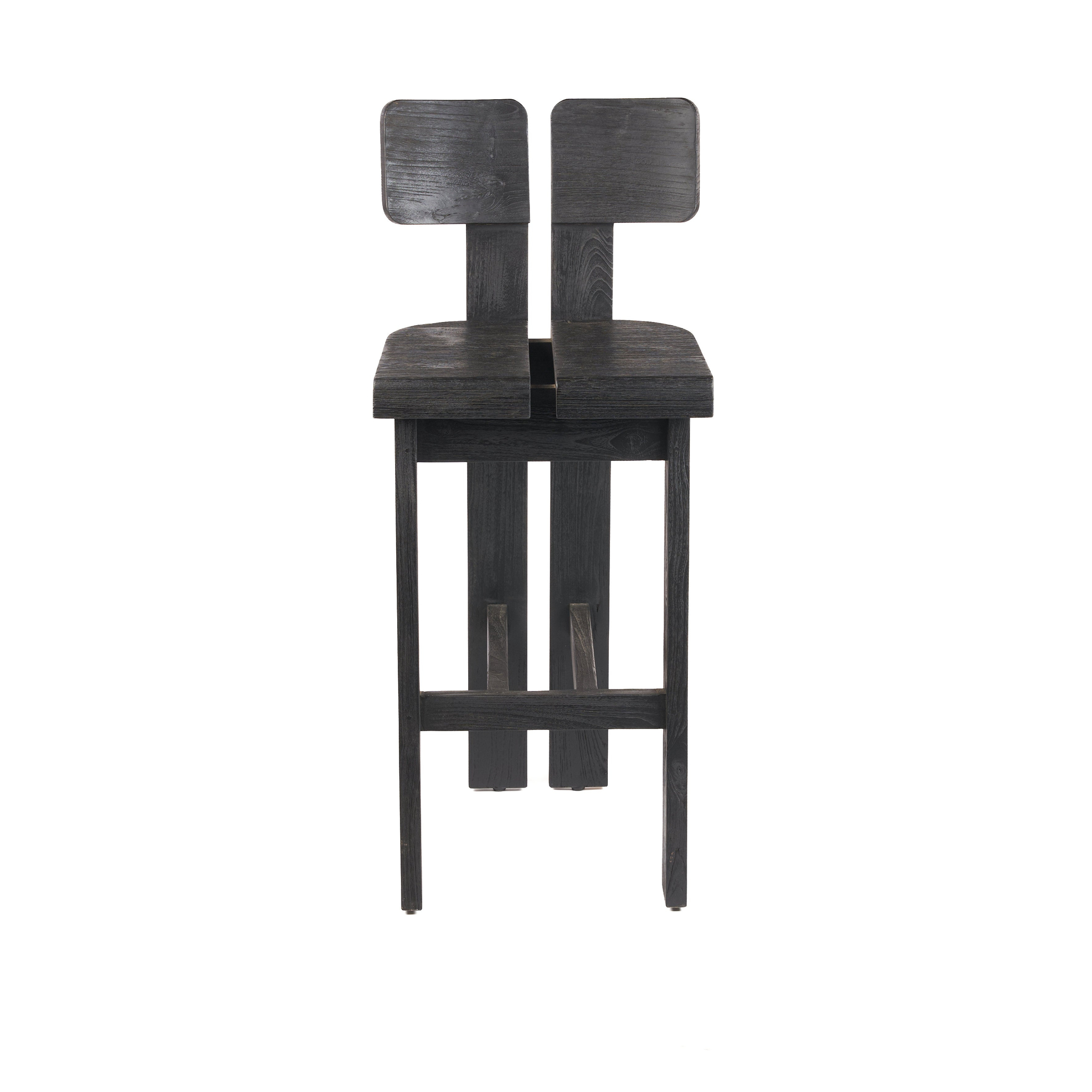 Barkruk Laulvir Teak Zwart - Afbeelding 4