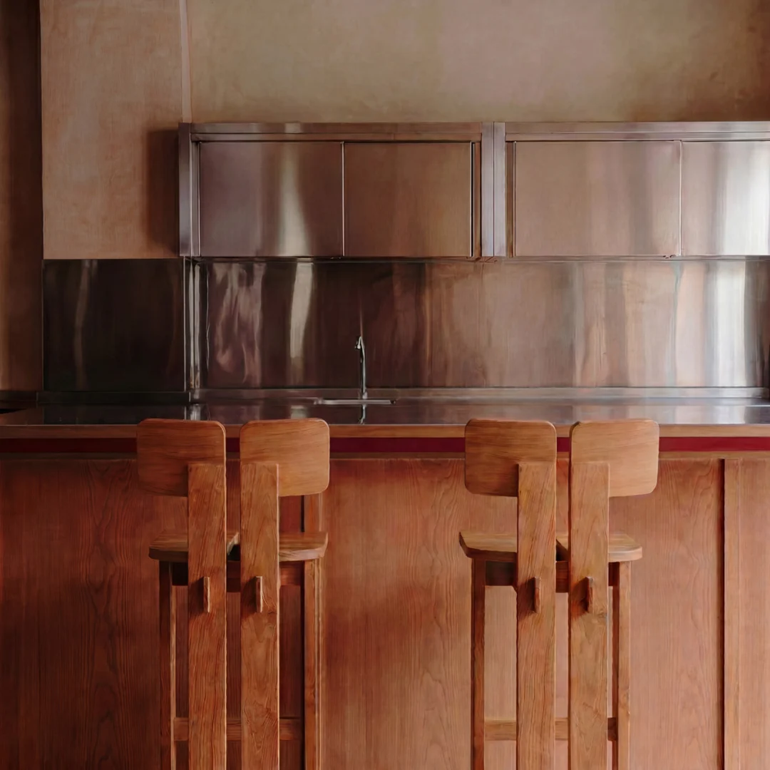 Barkruk Hillonte Teak Naturel - Afbeelding 2