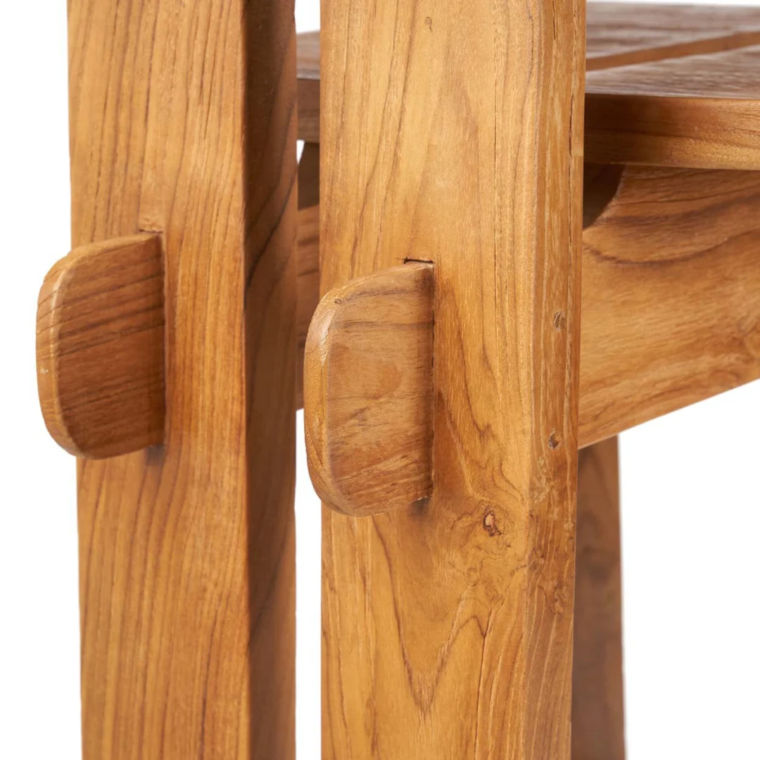 Barkruk Hillonte Teak Naturel - Afbeelding 3