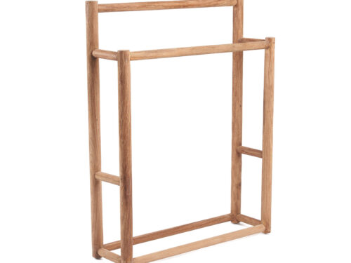 Handdoek Sterdonte Naturel teak handdoekhanger met warme, natuurlijke uitstraling en robuust handgemaakt design