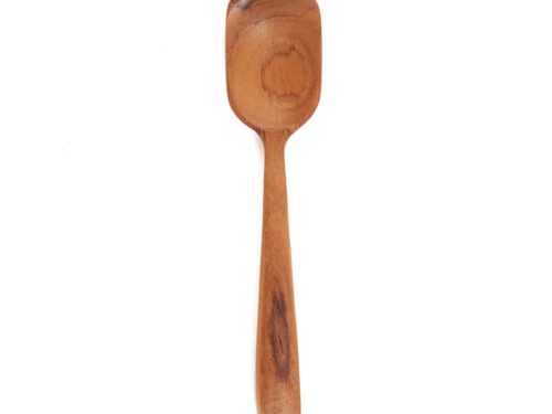 Woonaccessoire Nernis teak naturel ijslepel met warme houtnerf en gladde afwerking