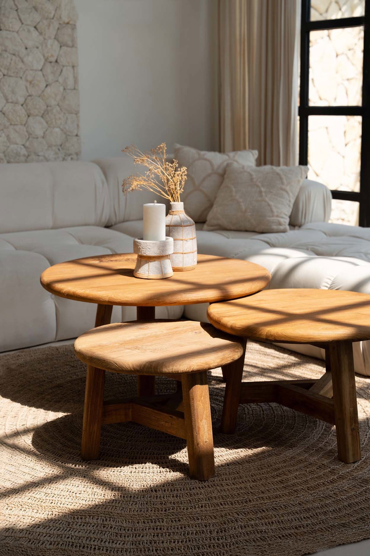 Salontafel Bivun Teak 80 cm - Afbeelding 2