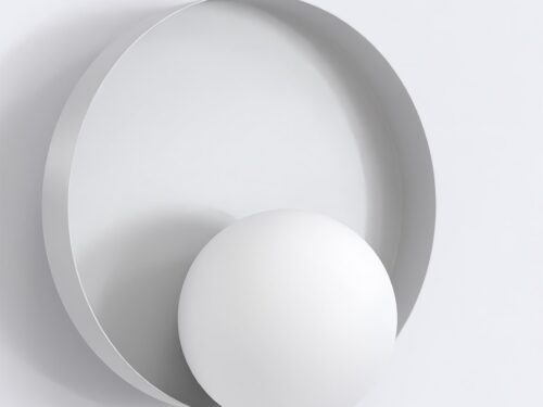 Wandlamp KIDO Wit Ø10 cm met ronde schijf en zachte halo-verlichting