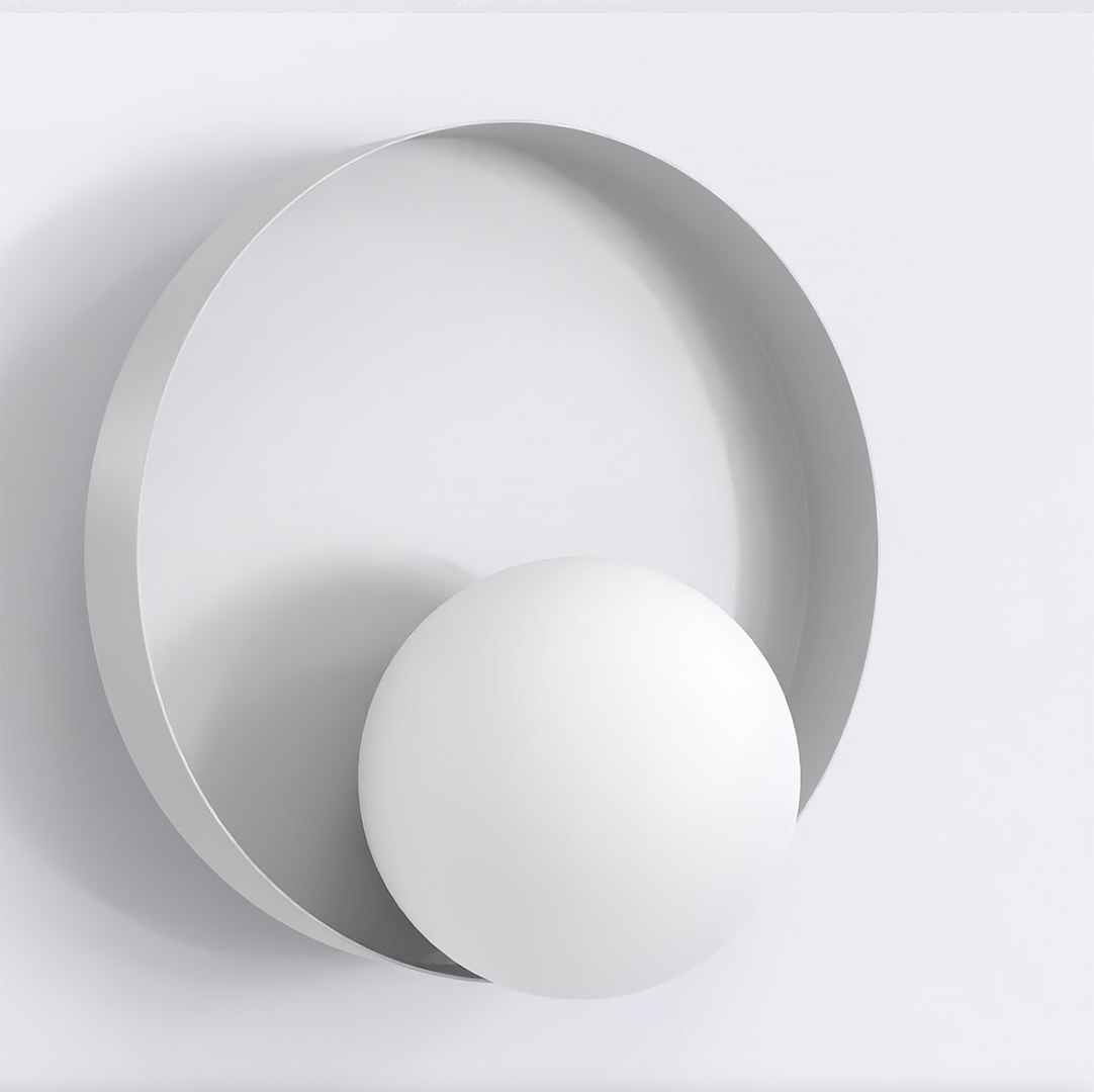 Wandlamp Peermum Wit Ø10 cm