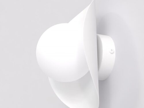 Wandlamp Brootesta Wit Ø10 cm met strak wit gepoedercoat staal en compact modern design