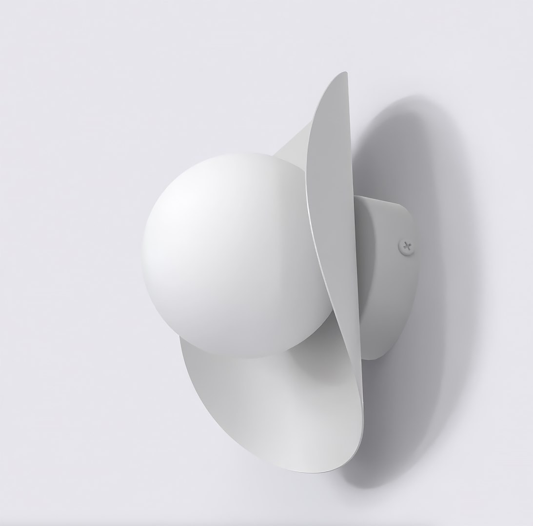 Wandlamp Zaannero grijs met witte kap Ø10 cm, compact en modern op de muur