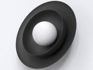 Wandlamp Guvona Zwart Ø10 cm