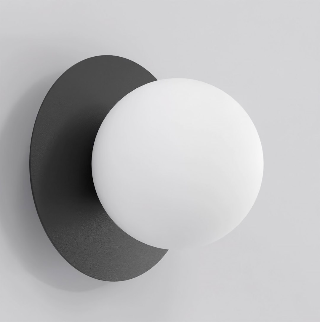 Wandlamp Lierdund Zwart Ø10 cm