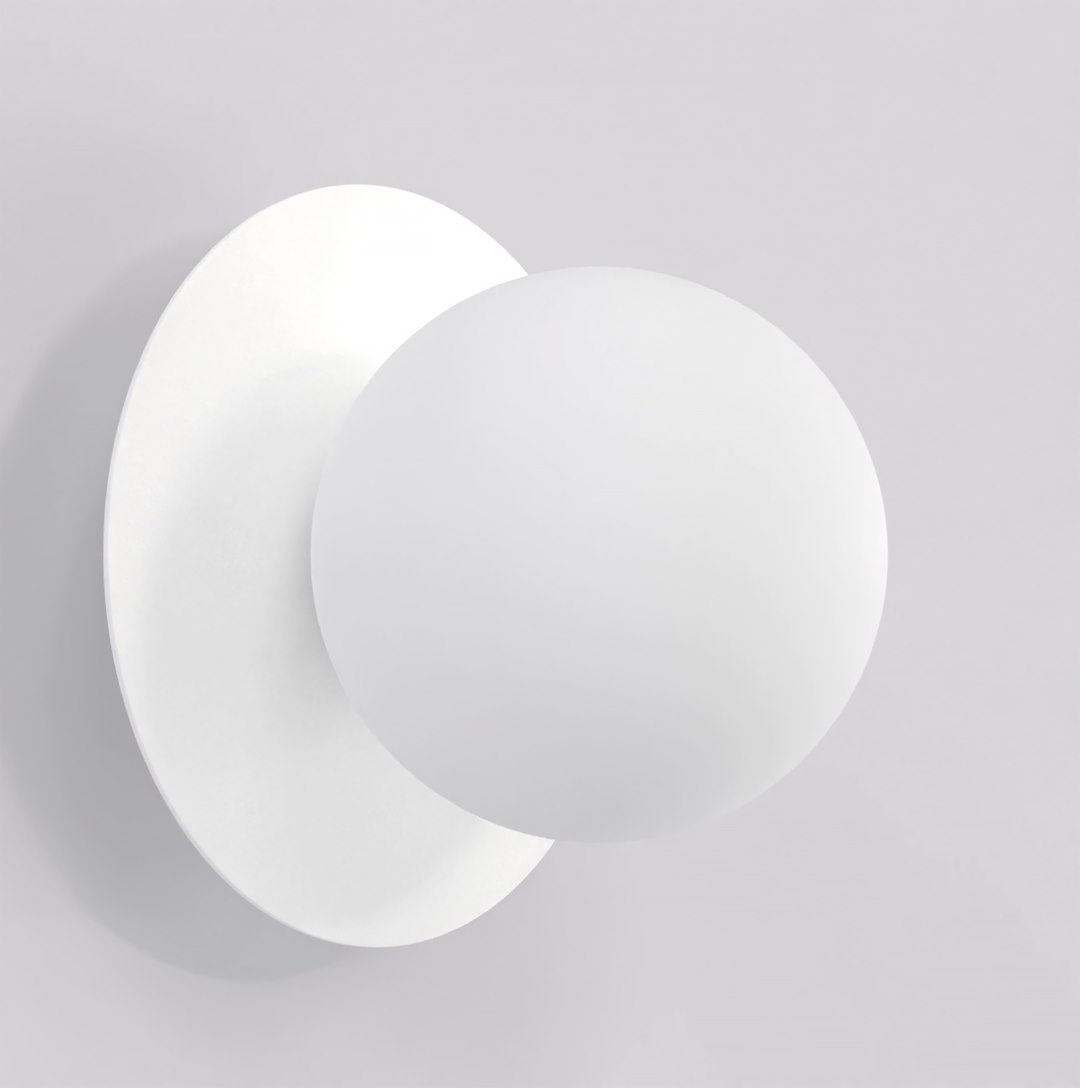 Wandlamp Trierdak Wit Ø10 cm