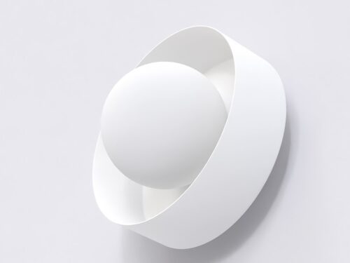 Wandlamp OZZY wit Ø10 cm met minimalistisch design en zachte, sfeervolle lichtverdeling