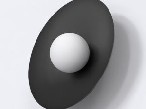 Wandlamp Grernak Zwart Ø10 cm