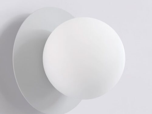 Wandlamp Ceelvo grijs Ø10 cm met sculpturale ronde kap en zacht, sfeervol licht