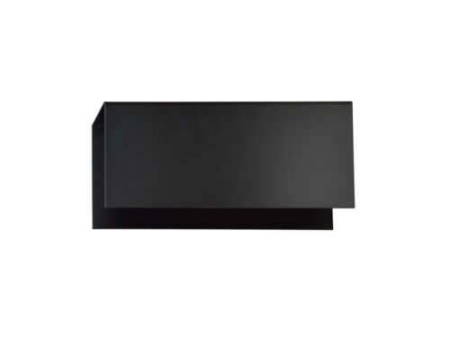 Zwarte Wandlamp Deeltino met minimalistisch, rechthoekig ontwerp en gepoedercoat staal