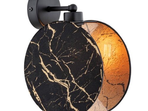 Hanglamp Toldijk Zwart Ø20 cm met zwart-gouden kap, modern design en verstelbare hoogte