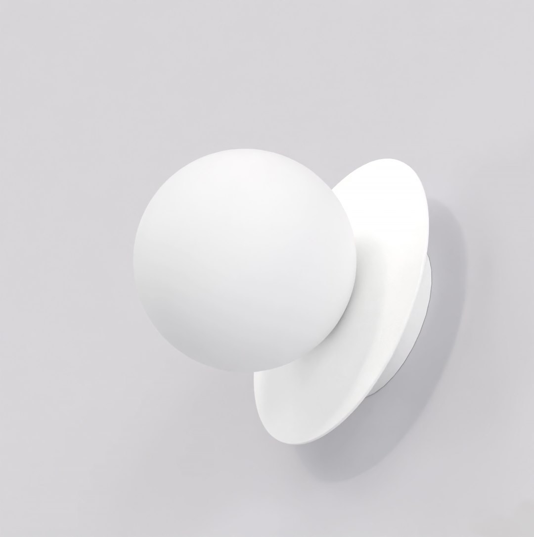 Wandlamp Trierdak Wit Ø10 cm - Afbeelding 2