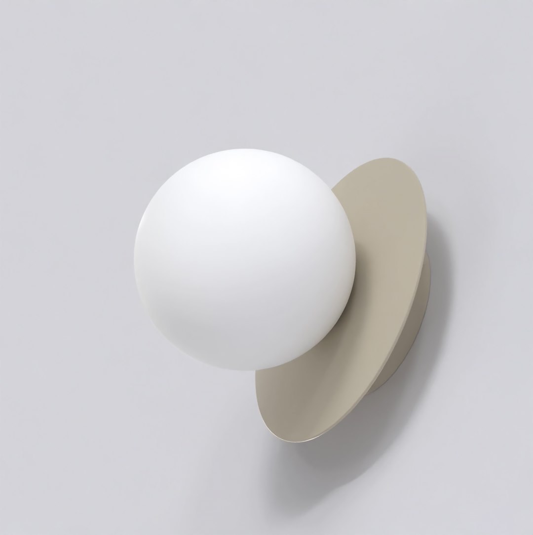 Wandlamp Bolvun Wit Ø10 cm - Afbeelding 2