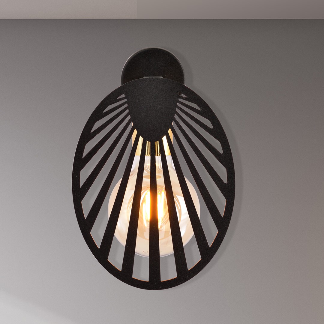 Wandlamp Klelum Zwart - Afbeelding 2