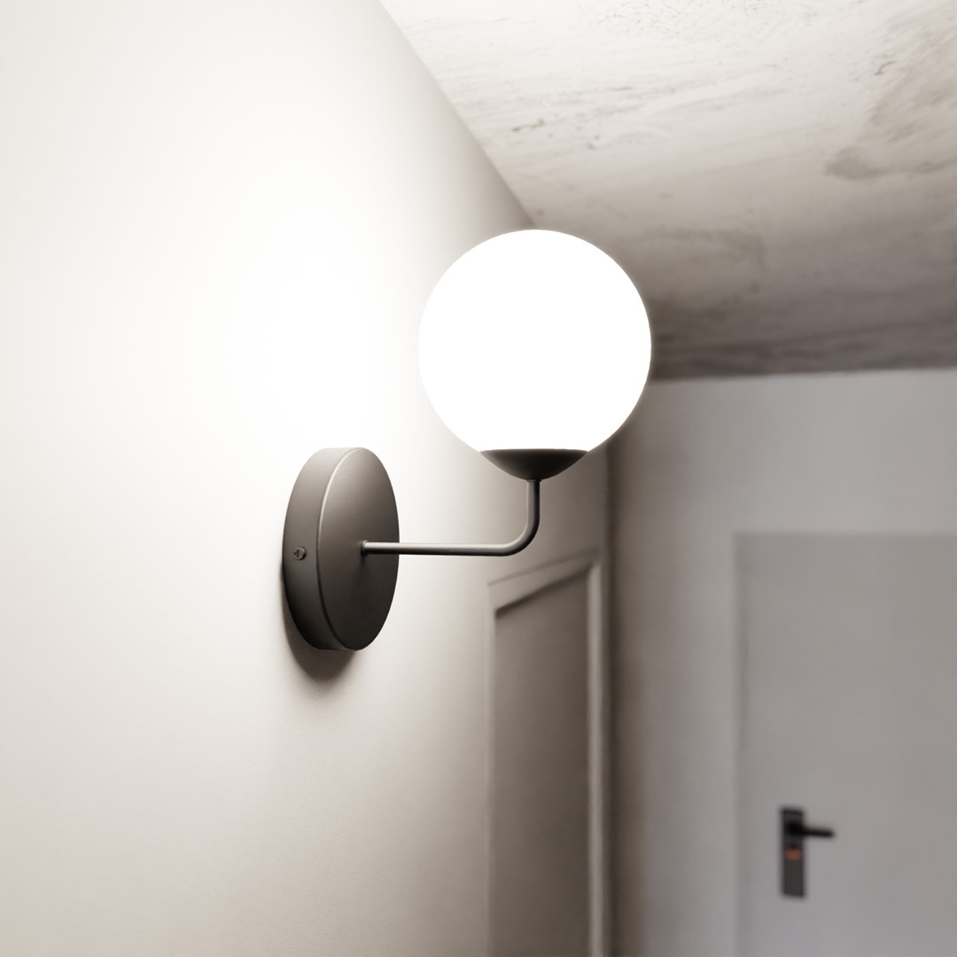 Wandlamp Leirnond Zwart Ø15 cm - Afbeelding 2