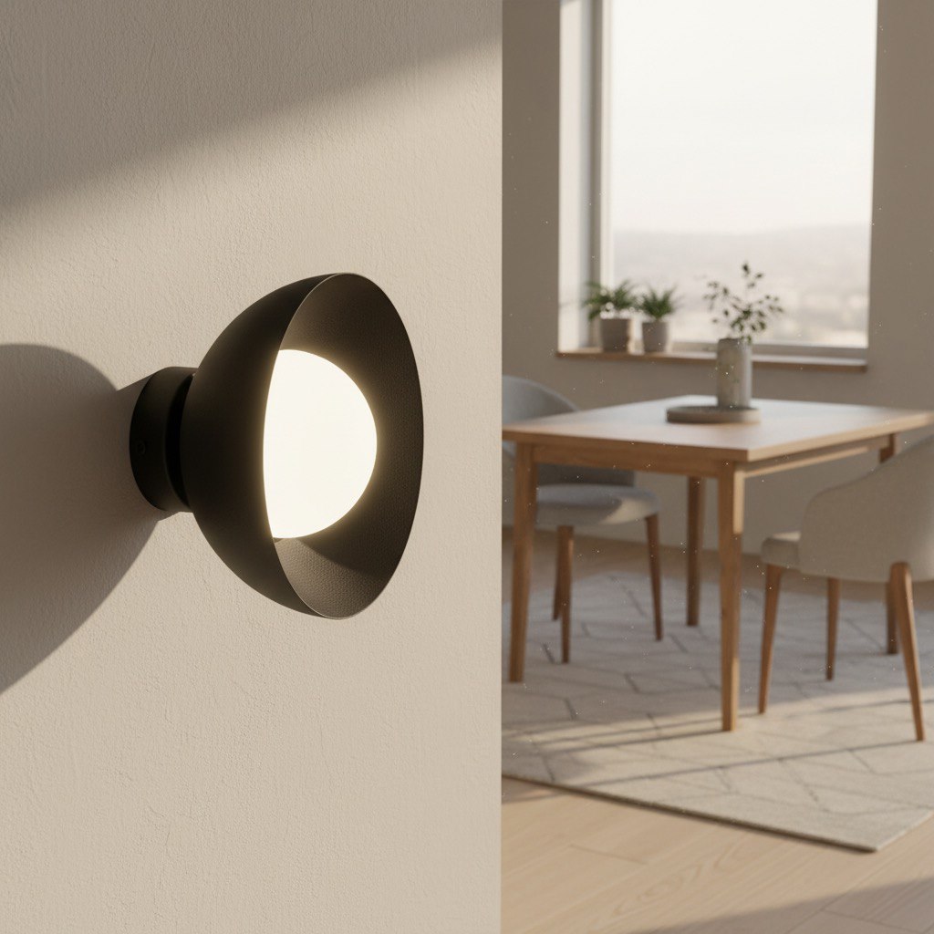 Wandlamp Burgos Zwart Ø10 cm - Afbeelding 3