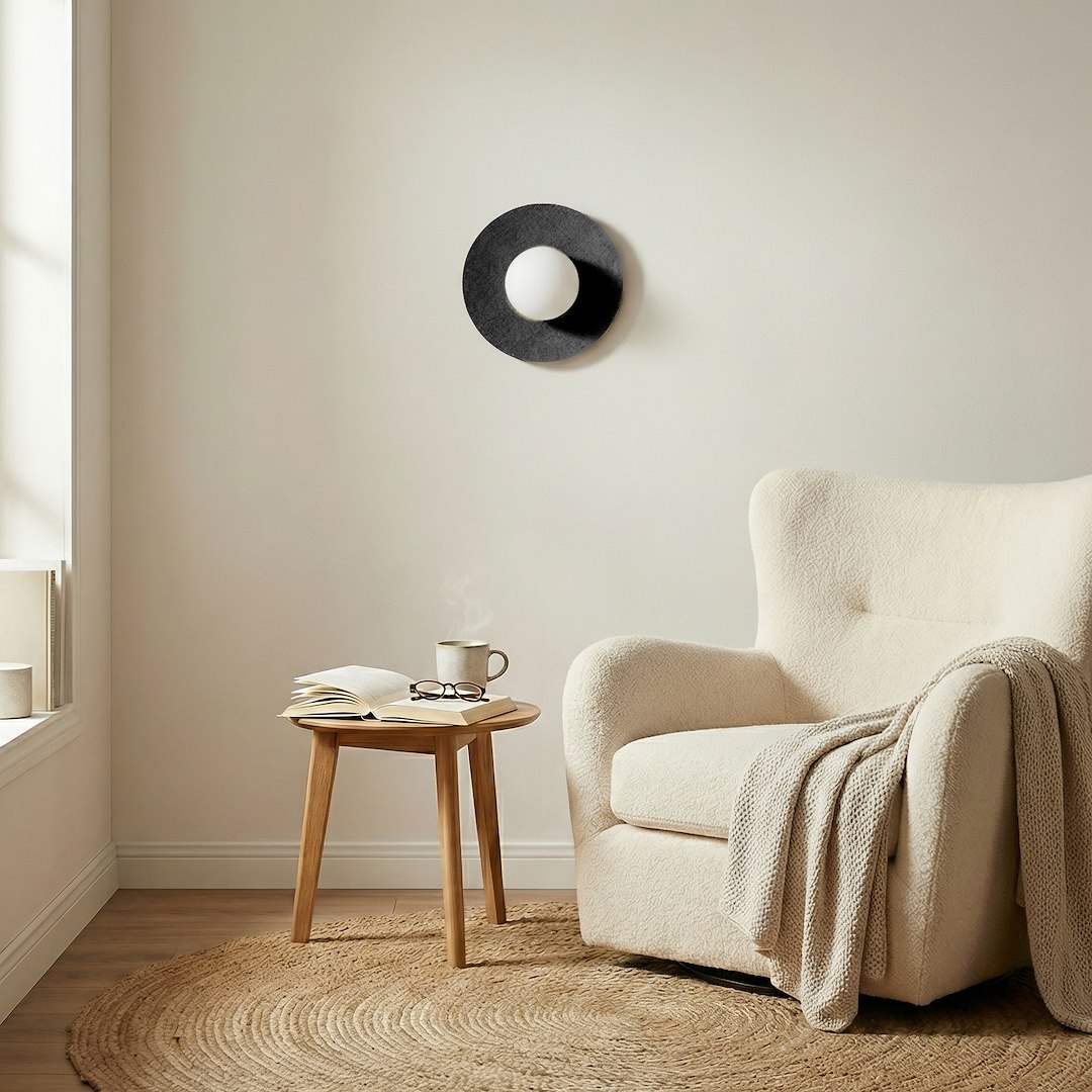 Wandlamp Praadira Zwart - Afbeelding 3