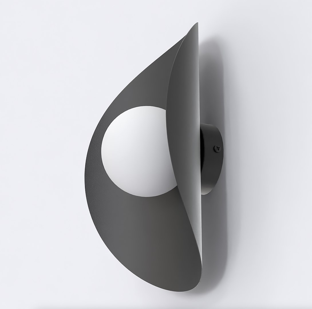Wandlamp Murroro Zwart Ø10 cm - Afbeelding 3