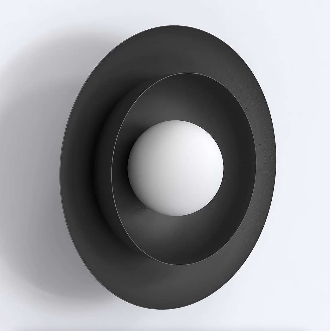 Wandlamp Guvona Zwart Ø10 cm - Afbeelding 3
