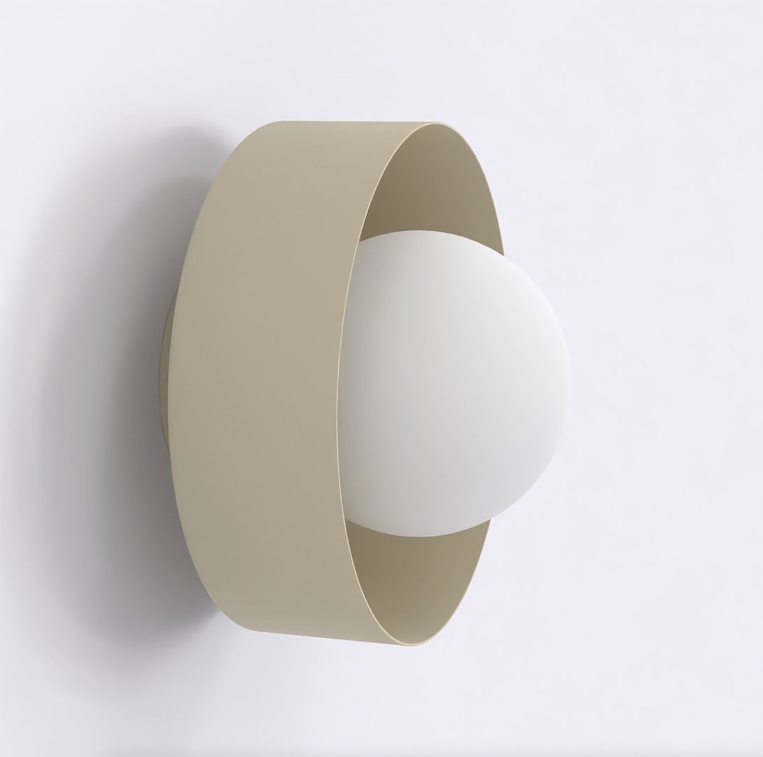 Wandlamp Roorund Wit Ø10 cm - Afbeelding 3